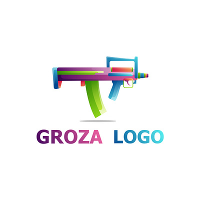 Groza Logo Colorful color colorful design esport fps game gradient groza illustration logo simple vector war weapon