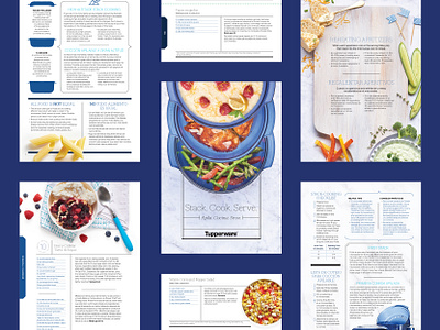 Stack Cooker Cook Book art direction book design brochure cook book cooking food graphic design layout meal prep publication tupperware