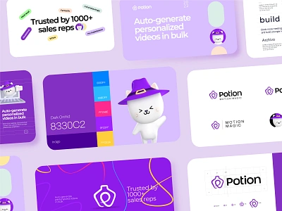 Potion Rebranding branding cat character colors cuberto font graphic design graphics illustration logo mascot typography ui ux