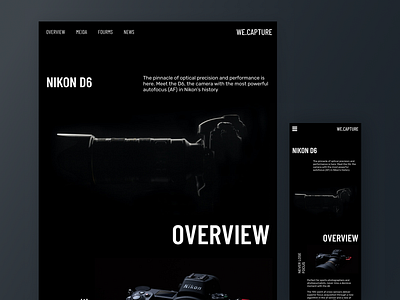 We.Capture | Camera Store brutalism brutalist camera clean dark design minimal minimalism minimalistic neat simple ui ux design we.capture