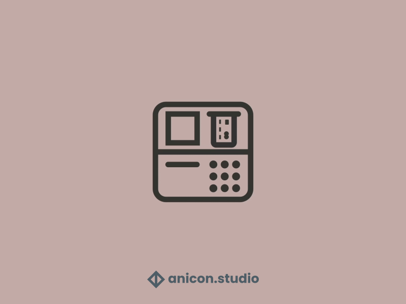 | Make a withdrawal | account anicon animated logo atm bank business gif graphic design icon illustration json logo lottie money motion graphics savings ui vector web withdraw