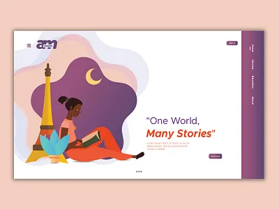 Reading - Web Header & Landing Page app bok design html html page illustration landing landing page logo purpose shop smart ui ui design ux ux design web web development web header website