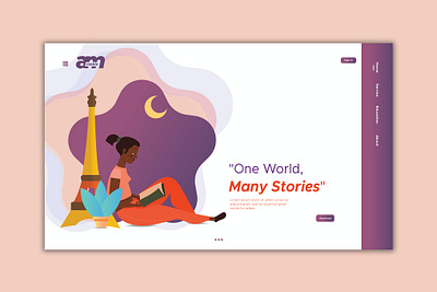 Reading - Web Header & Landing Page app bok design html html page illustration landing landing page logo purpose shop smart ui ui design ux ux design web web development web header website