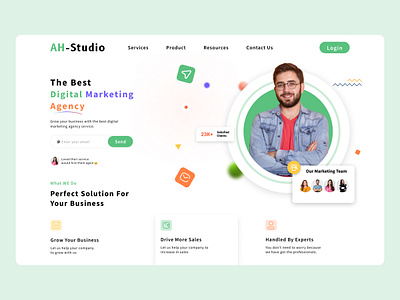 Marketing Agency agency business business agency design inspiration digital marketing dribble shot homepage landing page marketing agency online marketing promotion seo services uiux web webdesign website website design