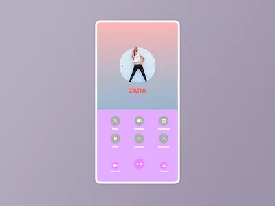 Calling screen UI branding call calling calling screen design graphic design ui uiux ux vector