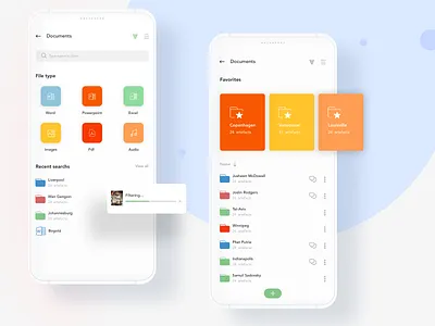 File manager colors design ui ux