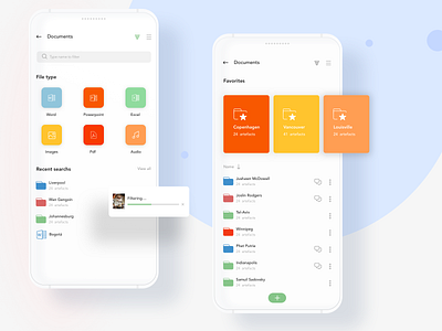 File manager colors design ui ux