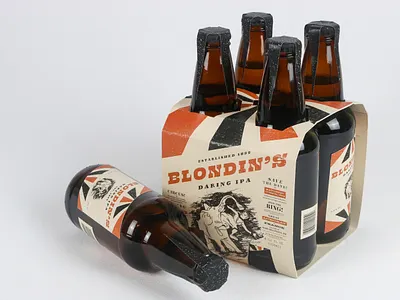 Blondin's Daring IPA branding design graphic design packaging