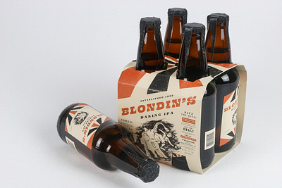 Blondin's Daring IPA branding design graphic design packaging