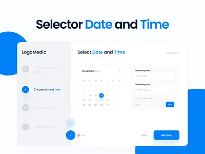 Design selector date and time branding design figma illustration logo resourse ui ux vector web