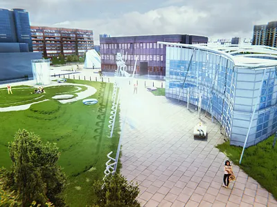 Izhevsk City Hall 3d architect architecture building buildings city design hall izhevsk krasowski.ru square stanislav krasowski town visualisation