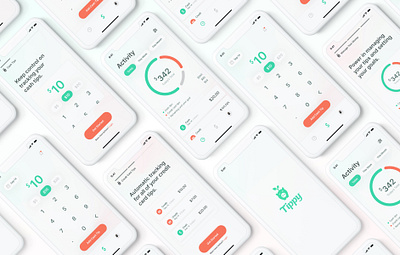 Tippy Salon Tipping App: Redesign app design data design finance app fintech graphic design mobile app onboarding redesign tippy ui user interface ux visual design