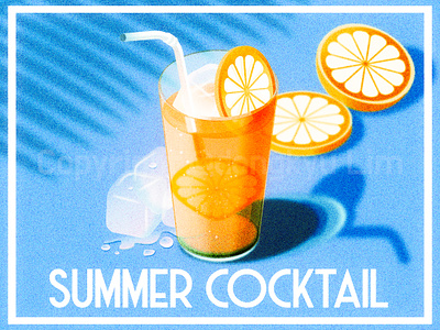 Summer Cocktail at the end of Summer 2022 summer cocktail ice illustration isometric isometric illustration shadow summer summer vibe