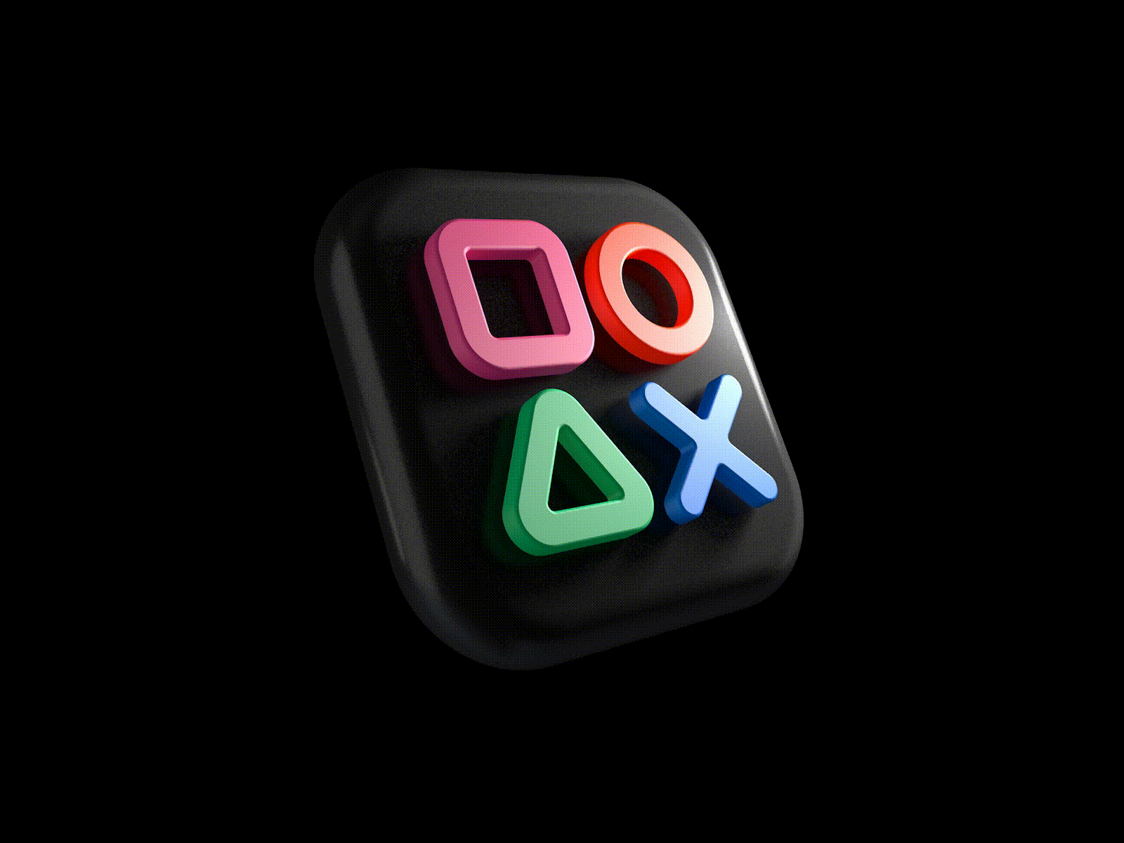 Go Play 3d animation button cinema4d dark motion graphics play playstation ps render