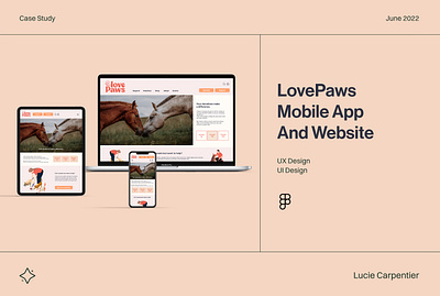 LovePaws Animal Rescue App and Website app design design iteration figma graphic design interface design prototype ui user research ux design ux research webdesign wireframing