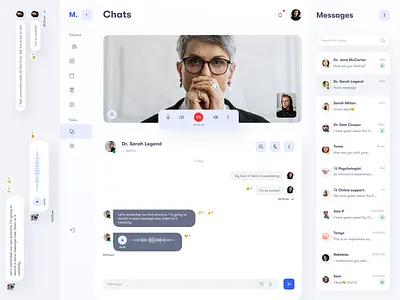 Mental health application. Chats 2d animation app clean desctop design doctor health health app illustration interaction mental minimal psicologist ui ux