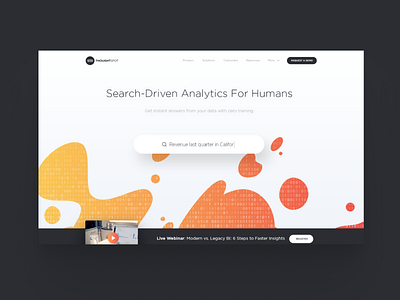 ThoughtSpot clean design flat graphic design minimal ui webdesign white