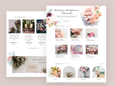 Floral decor studio-Landing page branding colors concept design explore floral floristry flower homepage landingpage productdesign ui uiux website