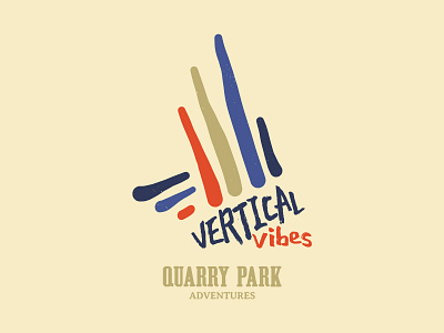 Vertical Vibes Merchandise Logo adventure branding branding design branding for merchandise climbing logo climbing park logo logo design merch logo outdoor logo outdoors rainbow vertical vibes vibes