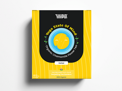 Organic Chamomile Flower Tea Packaging - Tilliput branding cool fresh genz graphic design identitydesign illustration illustration packaging millennials packaging tea packaging