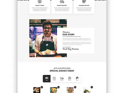 Dev Restaurant Web UI/UX Design business design devdesign illustration modern restaurant studio ui ux