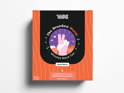 Whiskey Black Tea Packaging - Tilliput branding cool design fresh graphic design identitydesign illustration illustration packaging logo packaging tea packaging typography
