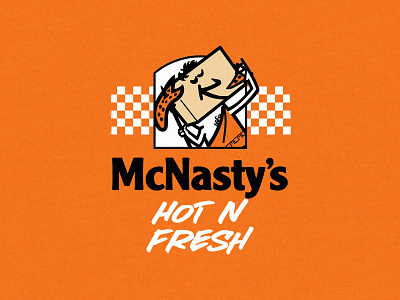 McNasty - Hot N Fresh apparel design fast food gamer hot n fresh illustration logo mcnasty merch parody pizza shirt twitch youtube