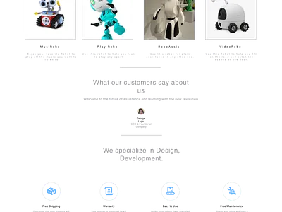 Robo-Store design e commerce robot store ui ux vector