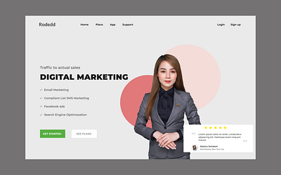 Rodedd Digital Marketing Company branding design illustration logo minimal ui ux web web design website