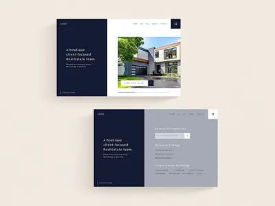Boutique Real Estate Brokerage design minimal real estate simple typography web design website