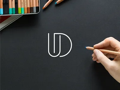 UD MONOGRAM CONCEPT LOGO app branding design icon illustration logo typography vector