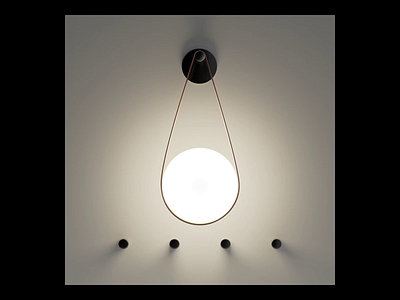 Arandela Corda Wall Lamp animation c4d cinema4d motion design motion graphics product design redshift