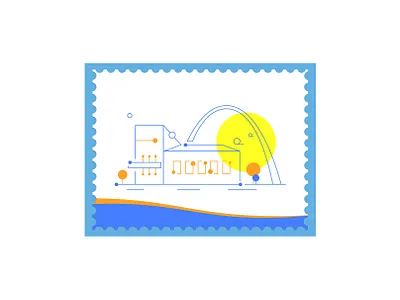 Avatara Cloud Stationary.1 2d architecture artifical intelligence building business cloud company computer design illustration it line minimal postcard saint louis stamp stationary tech technology vector