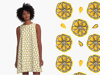 Lemon pattern adobe illustrator branding clothing design graphic design graphic desinger illustration logo pattern vector