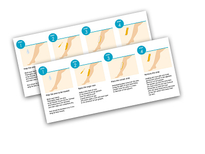 Waxing Instructions adobe illustrator branding design graphic design graphic desinger illustration logo printed products vector