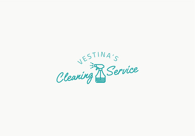 Vestina's cleaning service adobe illustrator branding design graphic design graphic desinger illustration logo vector