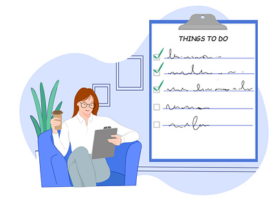 Cut Down Your To-Do List! app design illustration ui vector