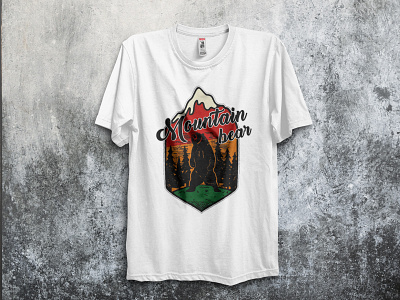 Mountain Bear T-Shirt Design apparel design bear branding clothing design custom t shirt graphic design mountain mountain t shirt print design printing t shirt retro retro t shirt design shirt design shirts t shirt design t shirts tee shirt tee shirt design tshirtdesign usa t shirt