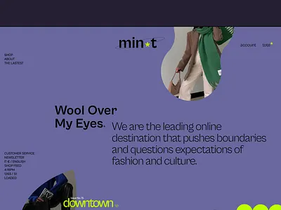 Fashion Website Landing Page UI Homepage Concept bold color branding design landing landing page logo shapes ui ux userinterface visual design web design web site webpage website