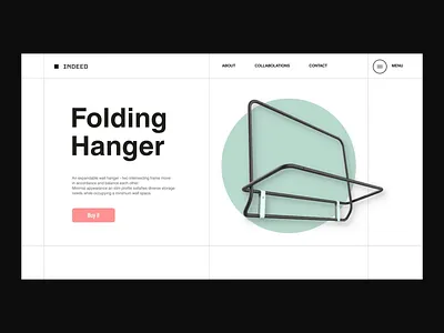 Hanger Product Landing Page 3d animation design motion graphics ui