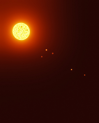 Planetary System - 3D Blender 3d 3dblender blender blender3d design planet planetary system space