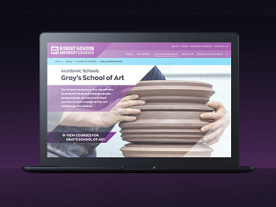 Robert Gordon University: Website Reskin aberdeen branding graphic design higher education robert gordon university students ui undergraduate web design