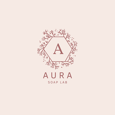 Floral Logo with Letter A | Turbologo beauty brand design branding cosmetics design flower graphic design illustration letter a logo logo design pastel peace pink typography ui ux vector