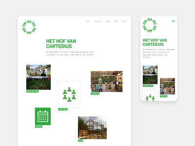 Hof van Cartesius design development typography ui ux website