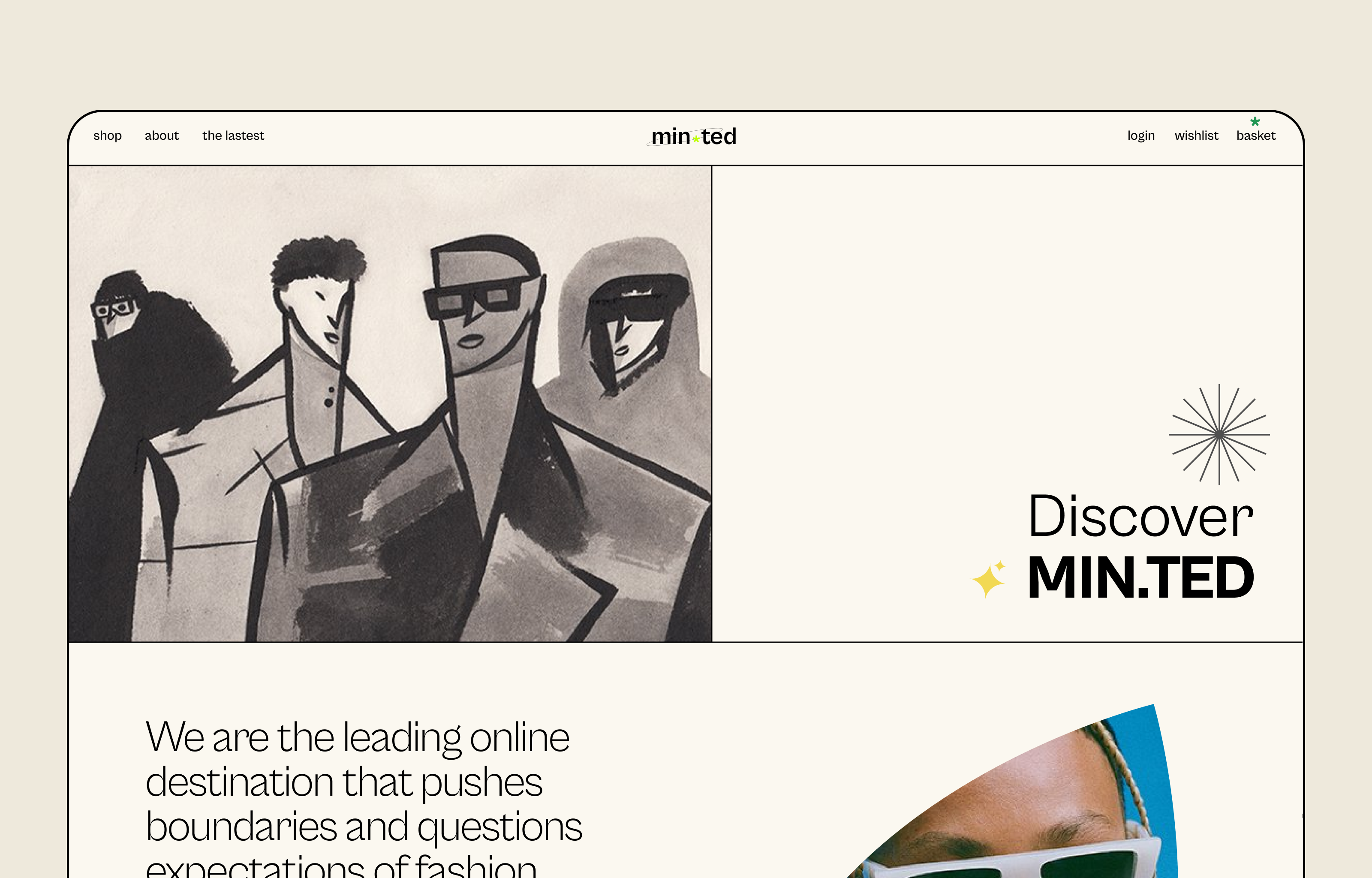 Website Landing Page - Fashion Homepage Concept branding concept design design ecommerce fashion illustration landing page logo new age shapes ui web page website design