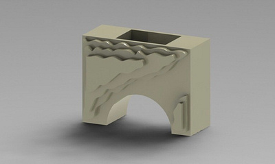 Boxy vase 3d ceramic pottery ui vase