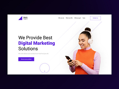 Storm Digital Hero agency website landing page website