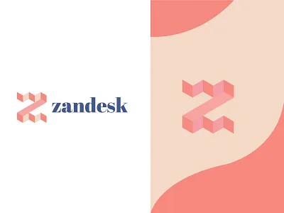 Zandesk logo branding connect design fintech hardware icon identity illustration internet logo logo mark logos logotype mark monogram software startup logo tech technology typography