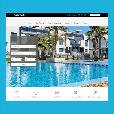 Hotel Booking WIX Website Design hotel website hotelbooking restaurant website travel website wix hotel