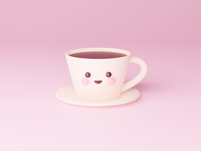 Cute Coffee 3d animation art brand branding design graphic design illustration illustrator logo motion graphics ui ux vector